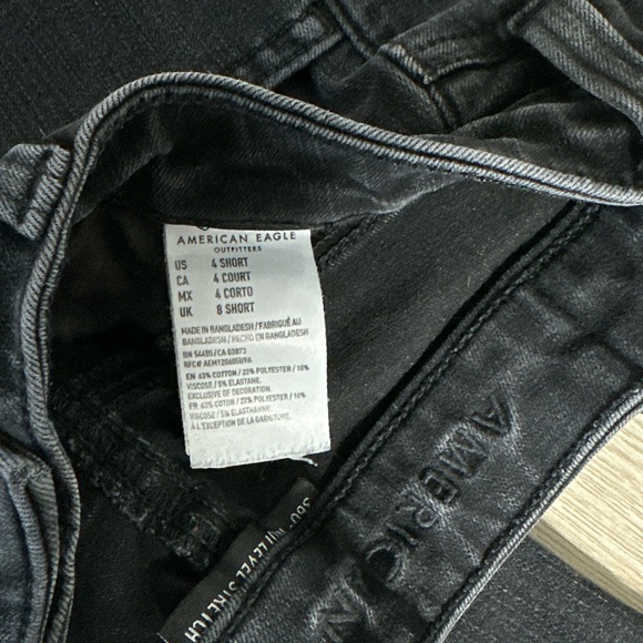 American Eagle Jeans Women 4 Short Black Hi Rise Jegging Skinny Denim - Picture 5 of 5